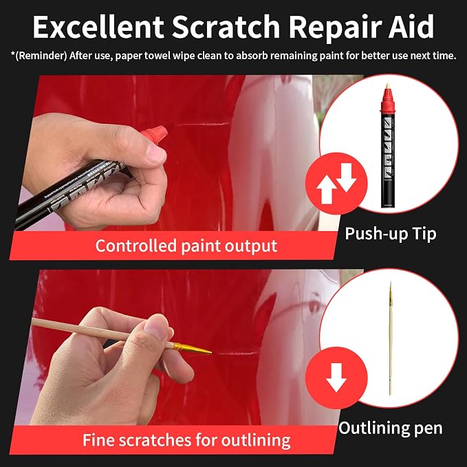 Carhoo C57/X15/X1C Aventurin Red Touch Up Paint Suitable For BMW, Genuine Custom Color Absoulutely Without Color Differences (16ml)