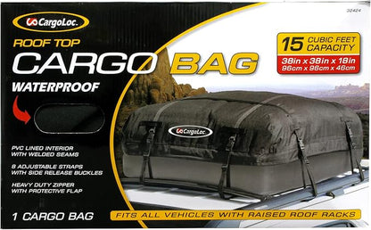 Cargoloc 32424 15-Cubic/Feet Deluxe Roof Top Waterproof Cargo Carrier