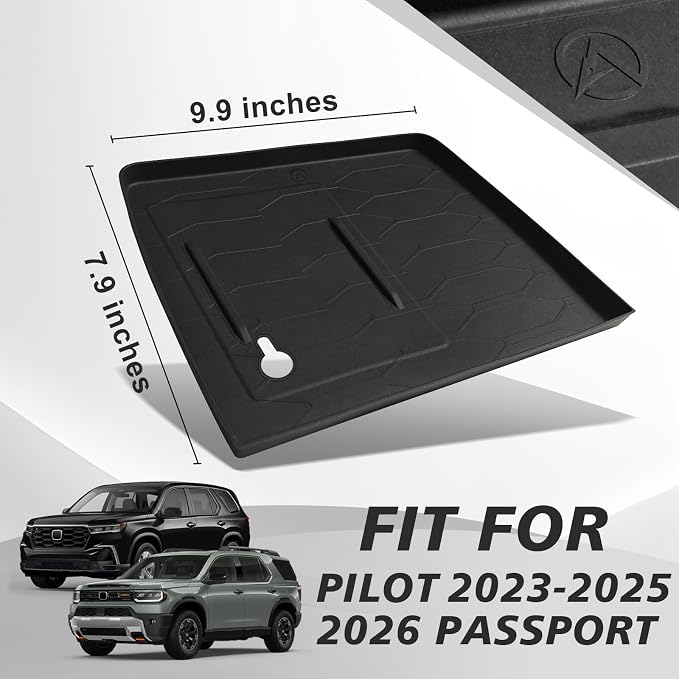 Muslogy Center Console Inserts Compatible with Honda Pilot 2023-2026/2026 Passport Accessories, Center Console Wireless Charger Protective Mat Liner Anti-Slip Phone Charge Area Charging Protection