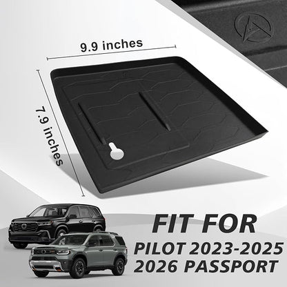 Muslogy Center Console Inserts Compatible with Honda Pilot 2023-2026/2026 Passport Accessories, Center Console Wireless Charger Protective Mat Liner Anti-Slip Phone Charge Area Charging Protection