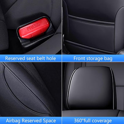 TTX LIGHTING Custom Fit Seat Covers for Toyota Corolla Cross Hybrid 2023 2024 2025 2026 SE,XES,Full Set Faux Leather Cross Hybrid Seat Covers Black