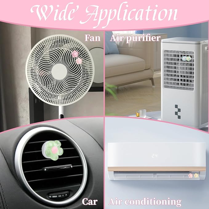 6 PCS Flower Vent Clips For Car, Cute Daisy Car Air Vent Clips, Air Conditioner Outlet Cars Vents Decor, Cars Decorations Accessories (6 Colors)