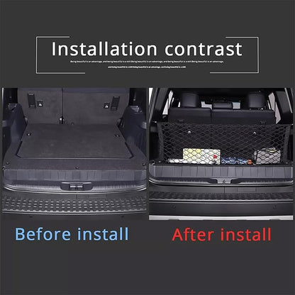 2 Pcs Trunk Organizer Cargo Net for 2024 2025 2026 Toyota Land Cruiser 250 1958 Prado Lc250 J250,Envelope Style&Rear Trunk Floor Style Cargo Net Car Trunk
