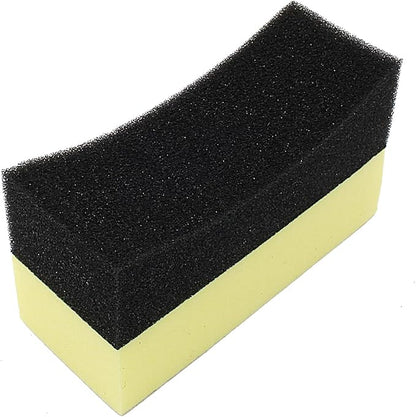 Jiozermi 12Pcs Tire Applicator Dressing Shine Sponge Tire Dressing Applicator Pads Tire Contour Dressing Applicator Pads Color Polishing Sponge Wax Buffing Pads Cleaning Sponges for Car Glass