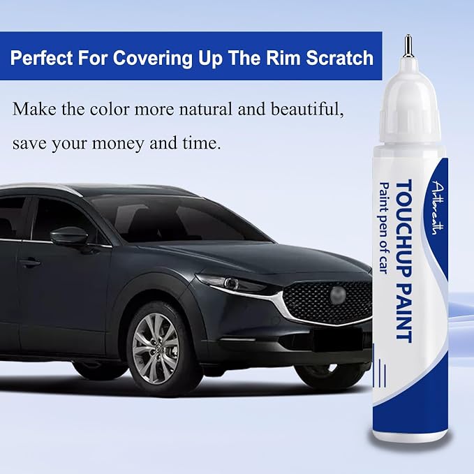 Polymetal Gray Metallic(47C) Touch Up Paint for Mazda Car Paint Pen Scratch Repair Two-In-One Touch Up Paint Automotive Paint Pen for MAZDA3 CX-5 CX-30 CX-50 CX-70