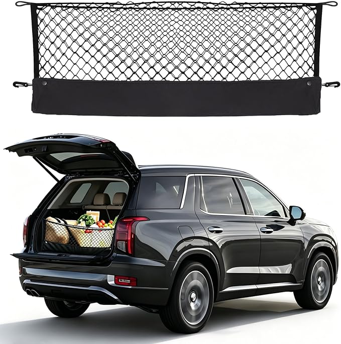 Envelope Style Upgraded Cargo Net Compatible with Hyundai Palisade Upgraded New 2026 2025 2024 2023 2022 2021 2020 Trunk Car Tailgate Netting