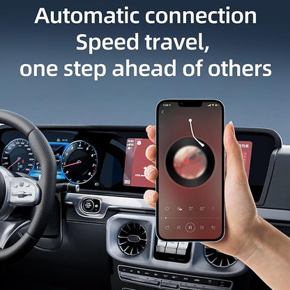 Bewinner Wired to Wireless Auto Adapter for ＆ Android, 2 in 1 Bluetooth 5.2 & 5GHz WiFi for Navigation, Music, Calls,Plug and Play