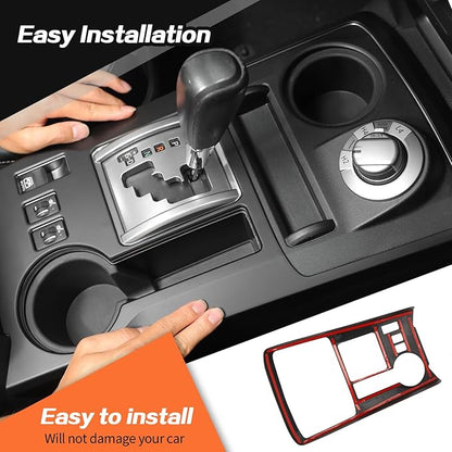 JeCar for 4Runner Interior Trim Center Console Gear Shift Panel Cover for 2010-2024 Toyota 4Runner (Matte Black)