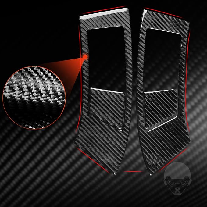NVCNX Real Premium Carbon Fiber for Toyota 2nd Gen Tacoma Accessories 2005-2011 2006 2007 2008 2009 2010 Car Dash Center Air Vent Panel Cover Interior Trim Thick Overlay Sticker Decal 4PCs - Style B