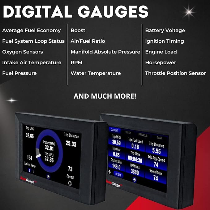 ScanGauge 3 Touch Screen OBD2 Scanner, Digital Gauges & Trip Computer SG3 | Digital Gauges, WiFi Updates, SG3