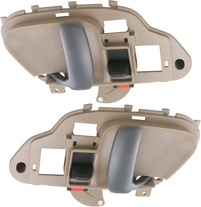 APPERFiT Interior Door Handle w/Bezel Kit (Tan) Compatible with 1995-2002 Chevy Chevrolet GMC Truck C1500 C2500 C3500 K1500 K2500 K3500 Suburban Tahoe Yukon 15708051 15708052