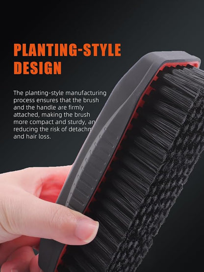 SPTA Carpet Cleaning Brush, 2Pcs Universal Leather & Upholstery Brush,Durable Nylon Bristles for Car Detailing,Ideal for Cleaning Seats, Carpets & Interior Surfaces,Gentle,Effective Detailing Tool