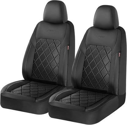 Coverado Car Seat Covers, Front Seat Covers, 2 Front Automotive Seat Cover, Mesh Breathable Seat Protectors, Universal Fit for Most Cars