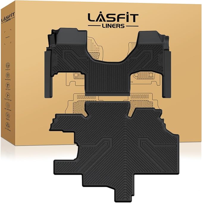 LASFIT Floor Mats for International LT 2026-2017, All-Weather Protection TPE Floor Liners for International LT Accsessories, Only Fit Sleeper Cab Not Fit Day Cab