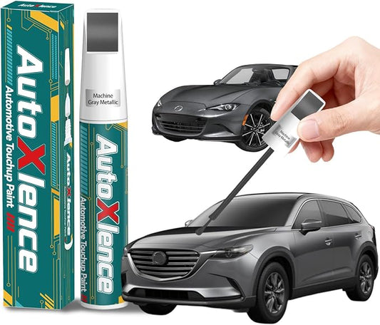 Machine Gray Metallic(46G) Touch Up Paint Compatible with Mazda Car Paint Pen Scratch Repair Automotive Scratch Remover Fix Exact Color Match