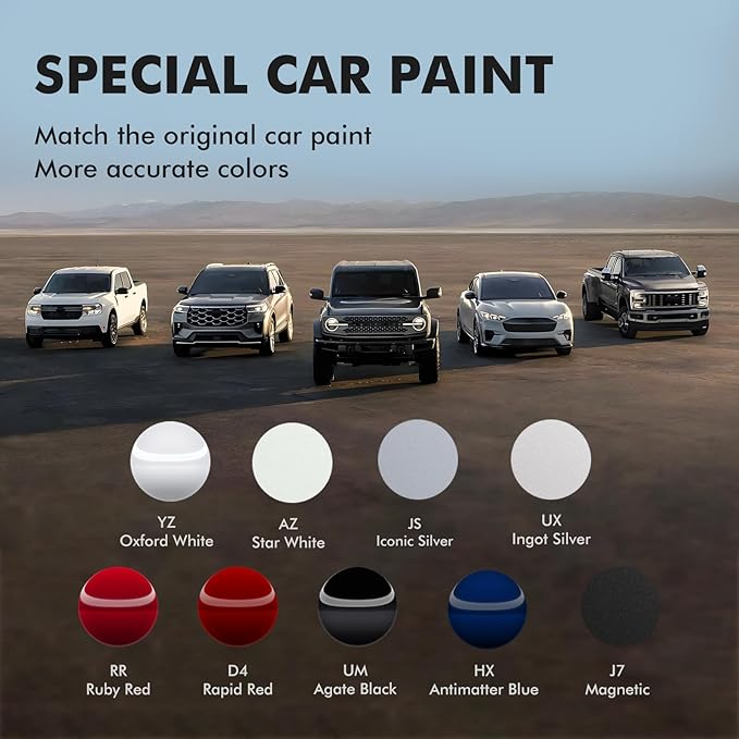 UM Agate Black Touch Up Paint Compatible with Ford, DIY Car Paint Scratch Repair, Quick & Easy Fix Automotive Scratch Repair for F-150/Transit/Explorer/Taurus/Focus/Fiesta/Escape/Edge