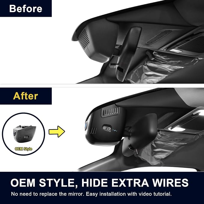 Mangoal Front 4K & Rear 1080p Dash Cam Custom fit for Honda HRV Gen3 RU 2023-2026(Model B), Integrated OEM Look, UHD 2160P Video, WiFi & App, GPS, 128GB Card