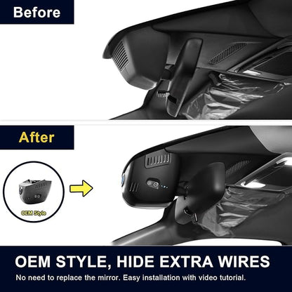 Mangoal Front 4K & Rear 1080p Dash Cam Custom fit for Honda HRV Gen3 RU 2023-2026(Model B), Integrated OEM Look, UHD 2160P Video, WiFi & App, GPS, 128GB Card