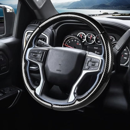 Steering Wheel Cover for Chevy Silverado 1500 2019-Present/ 2500 3500 2020-Present/Blazer 2019-Present (Gasoline Models)/ Suburban Tahoe 2021-2024, Car Steering Wheel Cover Accessories for Chevrolet