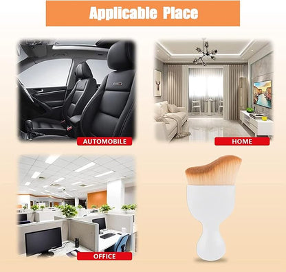 1 PC Car Interior Dust Brush, Auto Scratch Free Detailing Brush, Soft Car Interior Cleaning Brush Auto Accessories for Automotive Dashboard, Air Conditioner Vents, Computer (White)