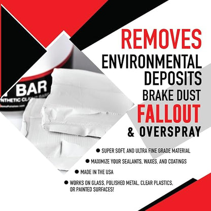 Adam's Polishes Fine Grade Clay Bar - Removes Debris & Dirt from Vehicle for Paint, Glass, Trim, Wheels | Add Shine, Gloss & Restore Depth of Color