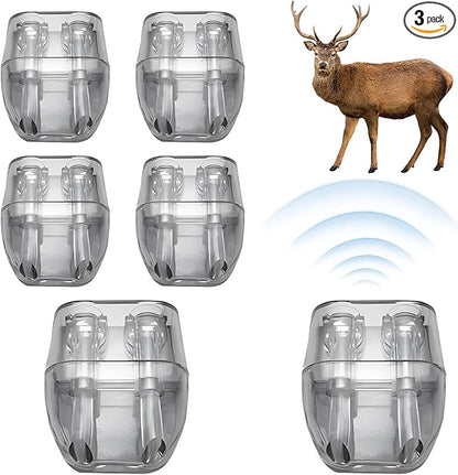 6 Pack Car Deer Warning Whistle Devices, ABS Self-Adhesive Automotive Deer Whistles for Car, Deers Alarm Road Safet-y Horn Device Animal Alert Whistle for Vehicles, Motorcycles(COLOR:Transparent)