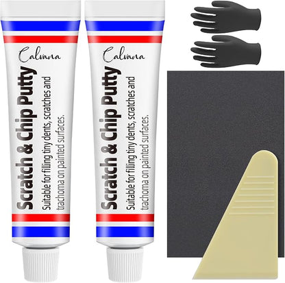 Calvana (2 Pack) 20g Car Body Filler Repair Kit, Automotive Putty Scratch Filler, Quick-Drying Formula for Minor Touch-ups, Ideal for Car Paint Scratch Removal and Rust, Includes Repair Tools