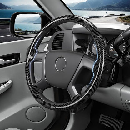 Steering Wheel Cover for Chevy Silverado 1500 GMC Sierra 1500 2007-2013/2500 3500 Chevrolet Tahoe Suburban Yukon (Yukon XL) 2007-2014/ Traverse 2009-2017/ GMC Sierra 2500HD 3500HD 2008-2014