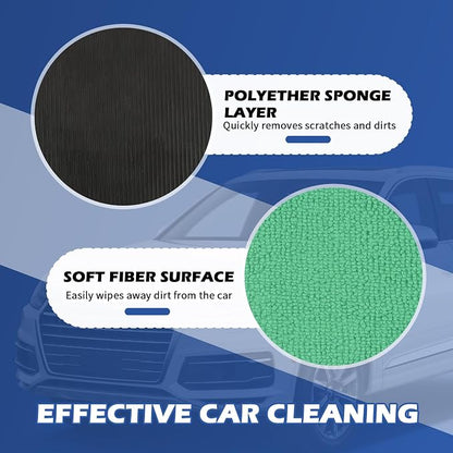 2PCS Car Clay Mitt Auto Detailing,Soft Clay Bar Mitt for Cleaning Car Surfaces,Anti-Scratch Clays Mitts for Cars Detailings to Replace Traditional Clays Bar Cars Accessories (Green/2PCS)