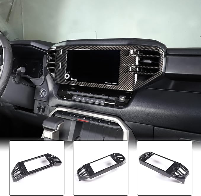 Aunginsy Center Console Air Outlet Trim Cover Compatible with Toyota Tundra/Sequoia 2022-2026, ABS Air Conditioner A/C Vent Panel Large Frame Decorative Cover Protector Accessories, for 8-inch Screen