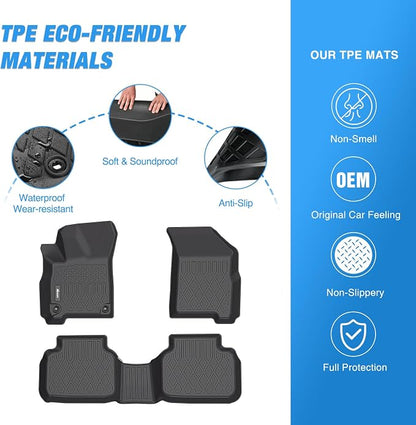 Nilight TPE Floor Mats for Dodge Journey 2011 2012 2013 2014 2015 2016 2017 2018 2019 2020,All Weather Custom Fit Heavy Duty Floor Liners
