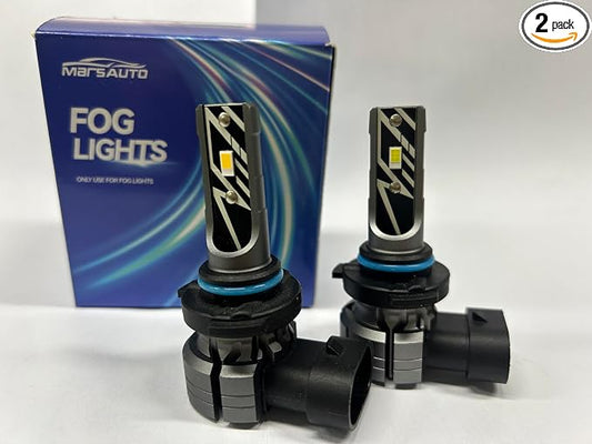 Marsauto 9145 LED Fog Light Bulbs 6500K Cool White, 14000 Lumens H10 9140 9145 LED Bulbs for Fog Light and DRL, Long-Lasting 70,000HRS Lifespan with Advanced Cooling, Pack of 2