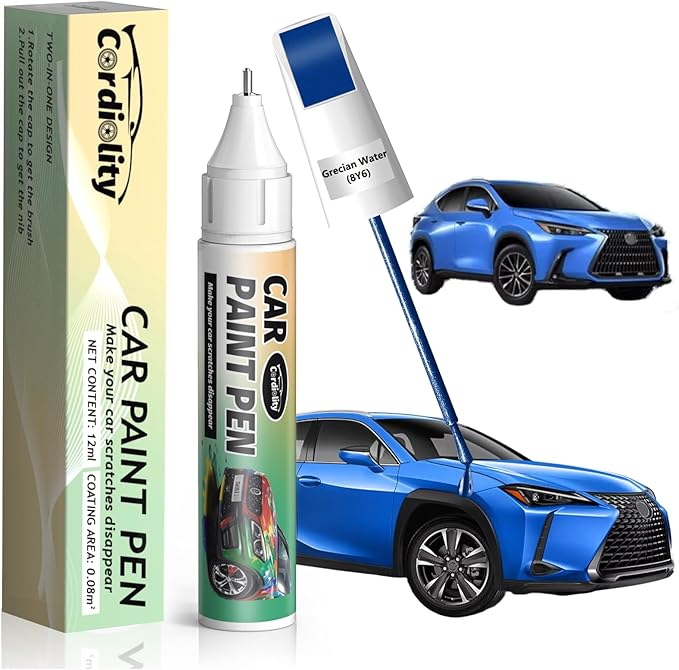Grecian Water(8Y6) Touch Up Paint Pen for Lexus,Car Paint Scratch Repair Pen Quick and Easy Fix Auto Paint Scratch