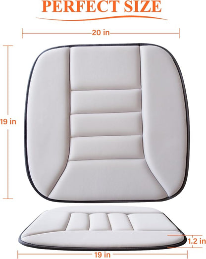 kingphenix Car Seat Cushion with 1.2inch Comfort Memory Foam, Seat Cushion for Car and Office Chair (Gray)