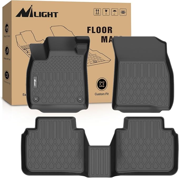 Nilight TPE Floor Mats for Honda Accord (Include Hybrid) 2023 2024 2025 2026 All Weather Custom Fit Heavy Duty Floor Liners