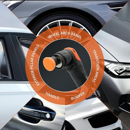 SPTA PRO Orange Heavy-Cut Mini Polishing Foam Pad, 10Pcs 1.3inch/32mm Sponge Polishing Buffing Pads, Car Foam Detail Polishing Pad Kit for Car Detail Polishing, Small Area Polishing -FF101-10