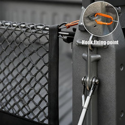 Envelope Style Cargo Net Compatible with 2013-2025 2026 Chevy Silverado & GMC Sierra 1500/2500HD/3500HD Accessories Highly Elastic Truck Bed Cargo Net with Storage Bag- Upgraded 5mm Bungee