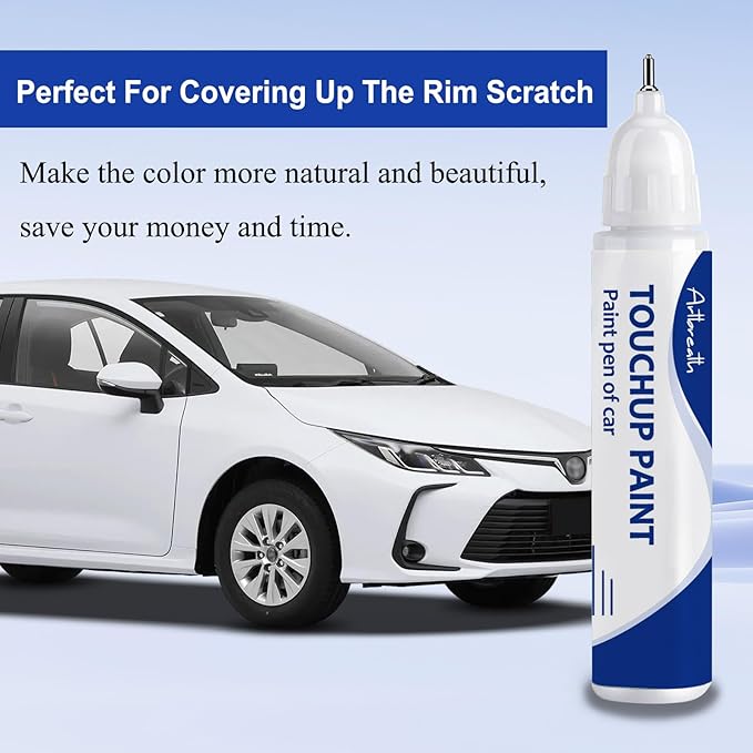 Ice Cap/Super White(040) Touch Up Paint for Toyota-Exact Match–Chips and Nicks Car Paint Scratch Repair Kit Automotive Paint Pen for Avalon/RAV4/Camry/Corolla/Highlander/Prius/Sequoia/Sienna/Tacoma