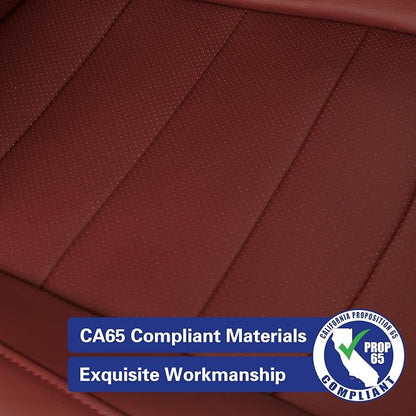 EKR Rav4 Seat Covers Custom Fit for Toyota Rav4 (Hybrid) Woodland/Limited 2026, Leather Car Seat Cover Full Set for SUV,Faux Leather(Burgundy)