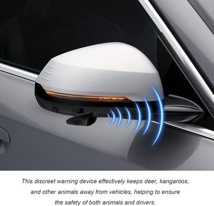 4 PCS Deer Whistles for Car, Wind Activated Deer Warning Whistle with Self-Adhesive, Waterproof Ultrasonic Animal Alert Avoid Collisions for Most Vehicles, Car Accessories (Black)