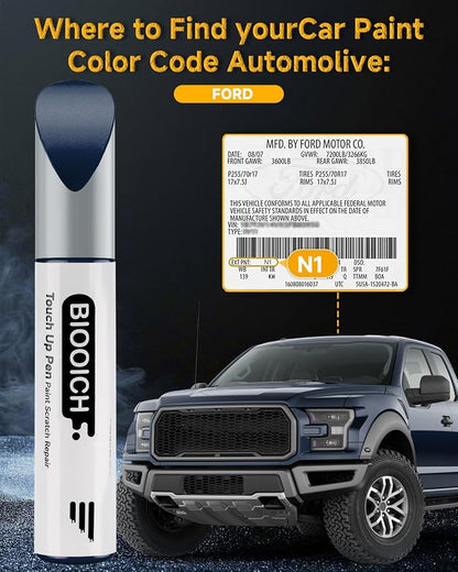 Touch Up Paint Pen Exact Color Match Car Chip and Scratch Repair (for Ford, Blue Jeans Metallic(N1))