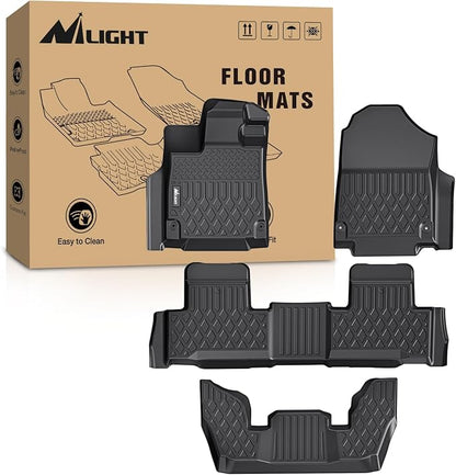 Nilight TPE Floor Mats for Acura MDX 2022 2023 2024 2025 2026 All Weather Custom Fit Heavy Duty Floor Liners