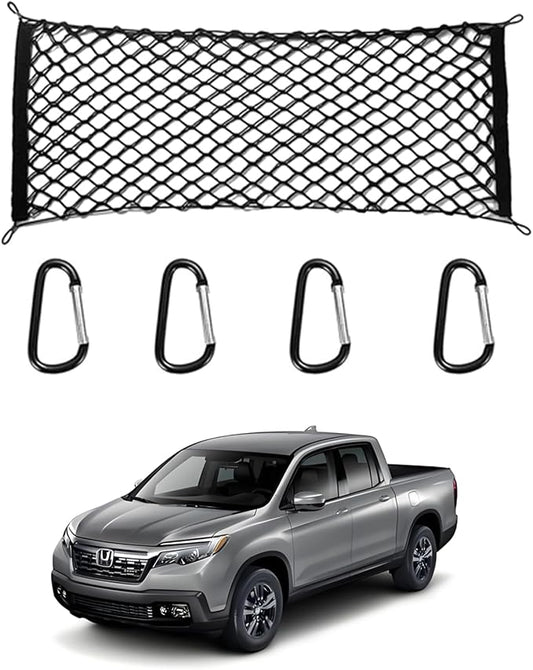 for Honda Ridgeline Envelope Style Truck Bed Cargo Net - Fits 2013-2024 2025 2026 Ridgeline Accessories Cargo Net for Pickup Truck Bed - Heavy Duty Carabiners