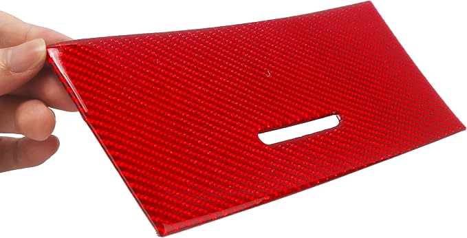 YOCTM Shift Panel Trim Cover for Jeep Grand Cherokee 2014-2015 | Red Carbon Fiber Gear Shift Bezel | Anti-Scratch Console Panel | Interior Accessories