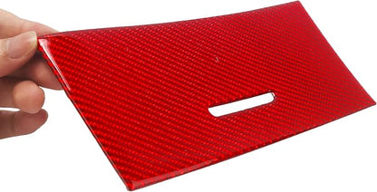 YOCTM Shift Panel Trim Cover for Jeep Grand Cherokee 2014-2015 | Red Carbon Fiber Gear Shift Bezel | Anti-Scratch Console Panel | Interior Accessories