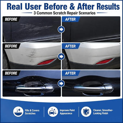 2026 New Magic Car Scratch Remover Pen, For Any Car Color Scratch Remover Pen,For Deep & Light Scratches, Chips & Scuffs, Long-Lasting Weather-Resistant Scratch Repair Tool for Most Vehicles.