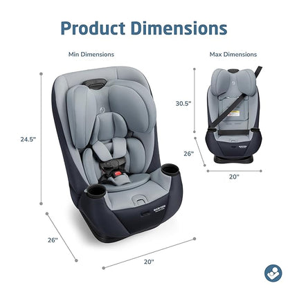Maxi-Cosi Pria All-in-One Convertible Car Seat, Infant to Toddler Car Seat, Easy-Install Harness, Machine-Washable Cover, 5-100 lbs, Seascape