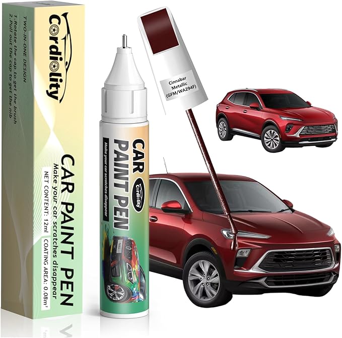 Cinnabar Metallic(GFM/WA294F) Touch Up Paint Pen for Buick,Car Paint Scratch Repair Pen Quick and Easy Fix Auto Paint Scratch