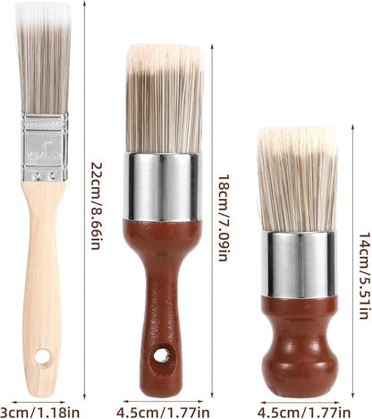 3pcs Leather Furniture Salve Brush, 3 Styles Ergonomic Leather Furniture Cleaning Brush Durable Salve Wax Tool for Home Polishing Wax Application