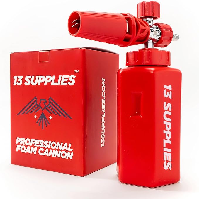 Pressure Washer Foam Cannon for Car Wash – Snow Foam Blaster with 1/4 - Quick Connect, Adjustable Nozzle, Thick Clingy Foam for Cars, Trucks, RVs, Motorcycles & Outdoor Cleaning